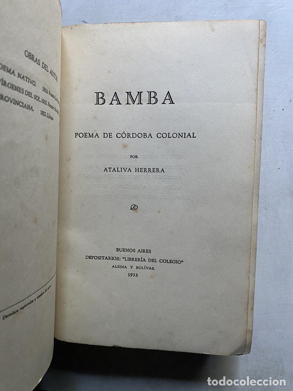 Libros de segunda mano: Bamba - Herrera Ataliva