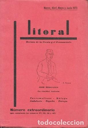 Libros de segunda mano: REVISTA LITORAL N&ordm; 37,38,39 Y 40. JOSE BERGAMIN LA CLARIDAD DESIERTA MARZO A JUNIO 1973 - A-POE-2569