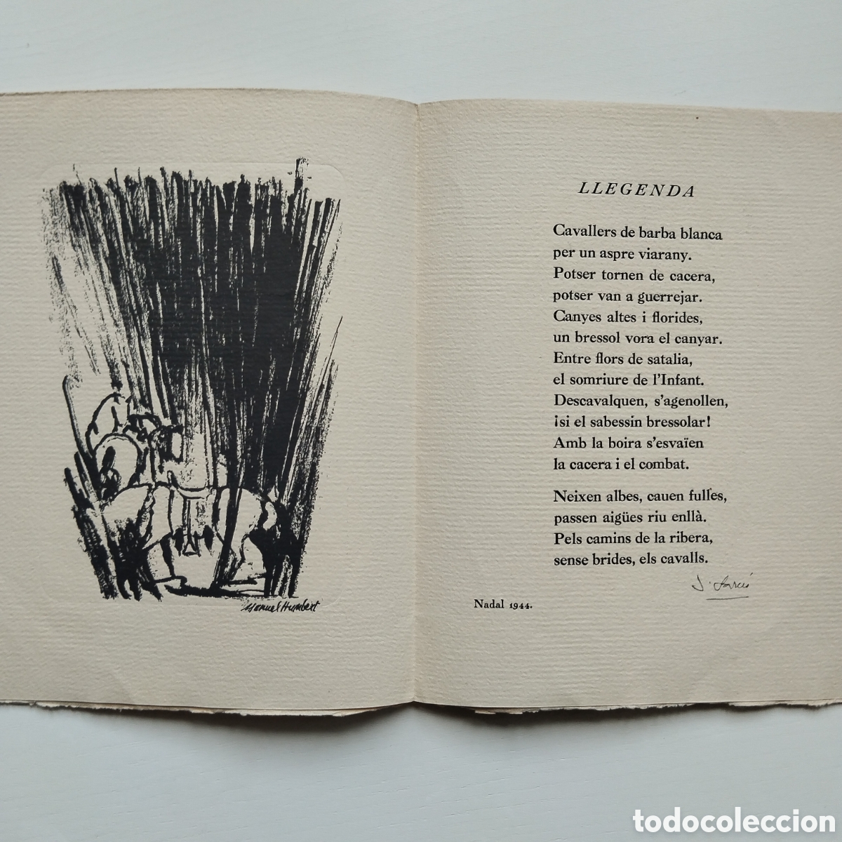 Libros de segunda mano: NADALA TOM&Agrave;S GARC&Eacute;S MANUEL HUMBERT 1944 SIGNADA