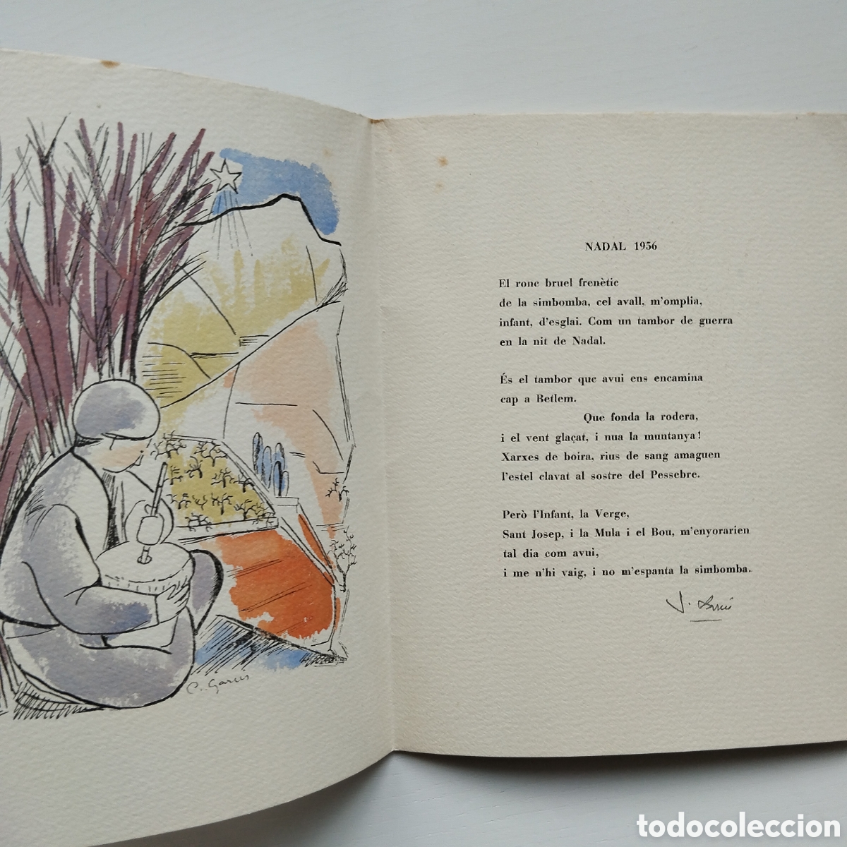 Libros de segunda mano: TOM&Agrave;S GARC&Eacute;S NADALA 1956 SIGNADA DIBUIX CARME GARC&Eacute;S