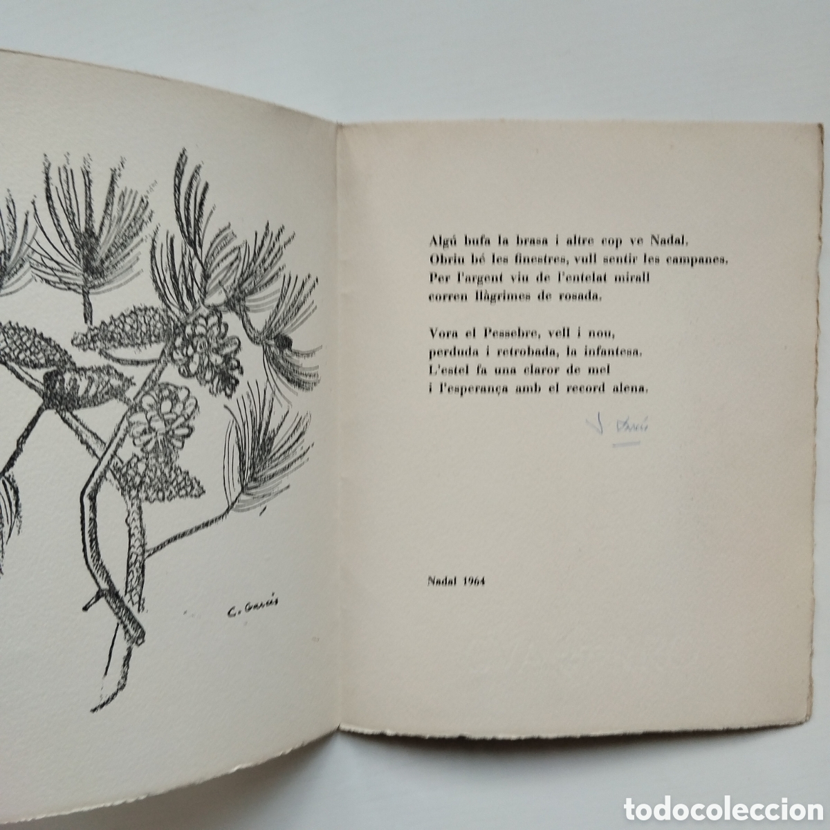 Libros de segunda mano: TOM&Agrave;S GARC&Eacute;S NADALA 1964 SIGNADA DIBUIX CARME GARC&Eacute;S