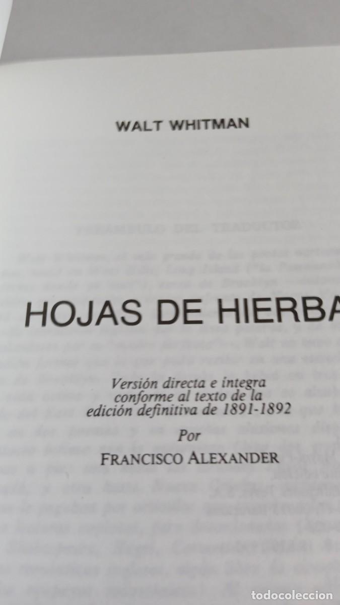 Libros de segunda mano: HOJAS DE HIERBA Walt Whitman - Foto 5