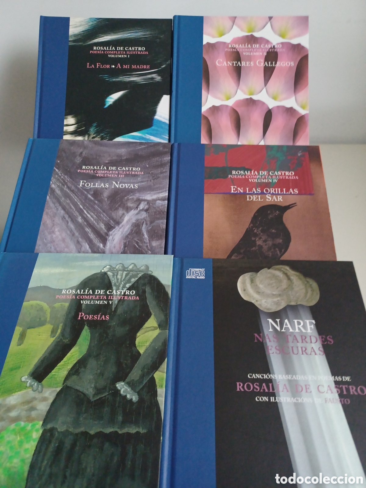 Libros de segunda mano: Rosal&iacute;a de Catro. Poesia completa ilustrada. Obra completa en 6 vol&uacute;menes/ El Patito Editorial