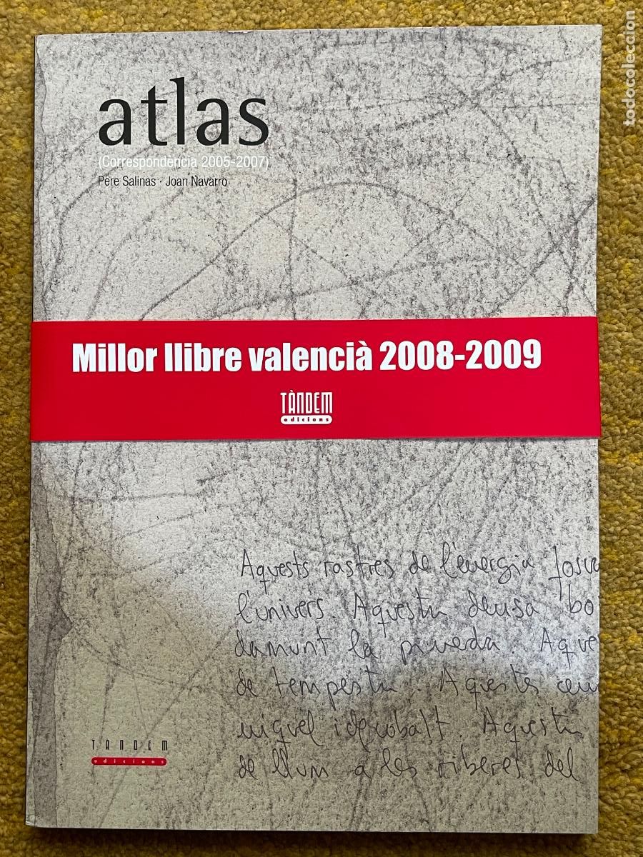Libros de segunda mano: Atlas : (Correspond&egrave;ncia 2005-2007) / Pere Salinas, Joan Navarro * MILLOR LLIBRE VALENCI&Agrave; 2008-2009