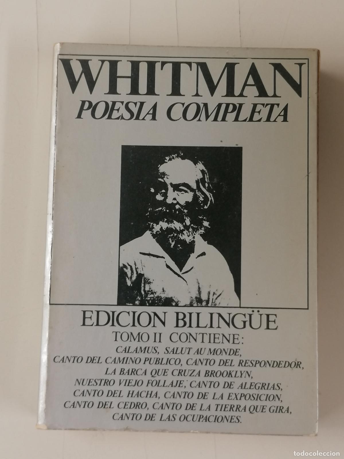 Libros de segunda mano: Poes&iacute;a completa, tomo II.- Whitman, Walt (Biling&uuml;e)