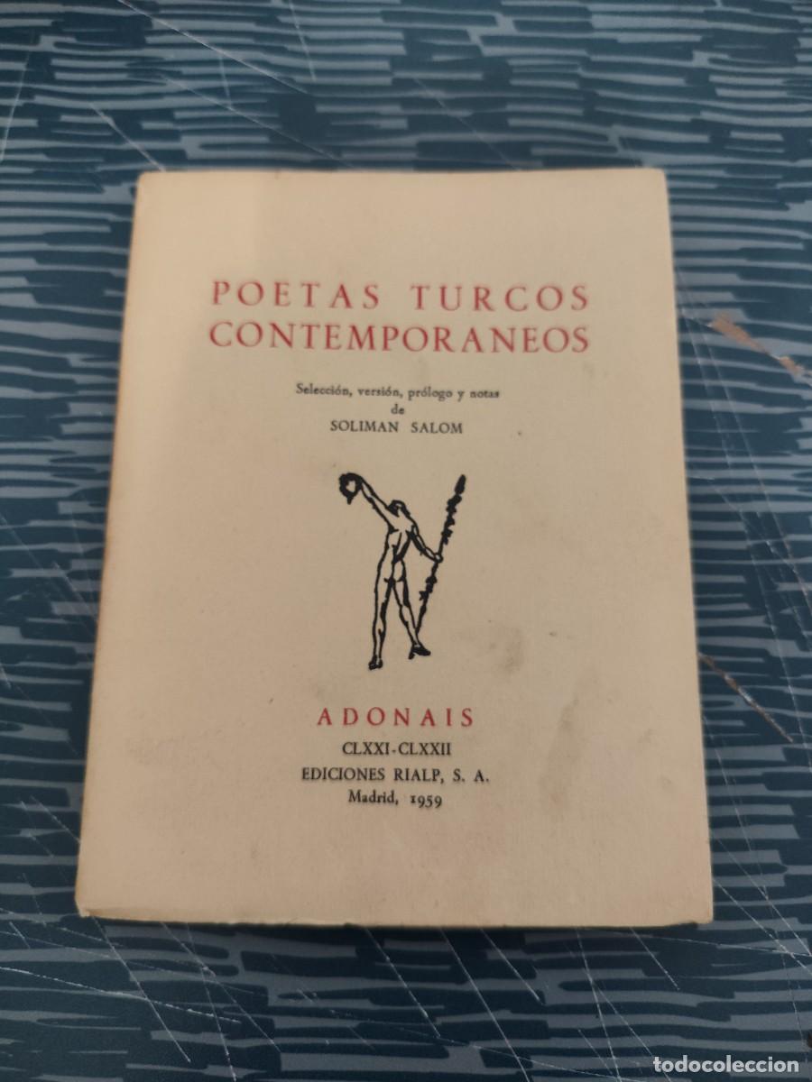 Libros de segunda mano: POETAS TURCOS CONTEMPOR&Aacute;NEOS,SOLIMAN SALOM, ADONAIS CLXXI-CLXXII,RIALP EDITORES,1959,153 P&Aacute;GINAS.