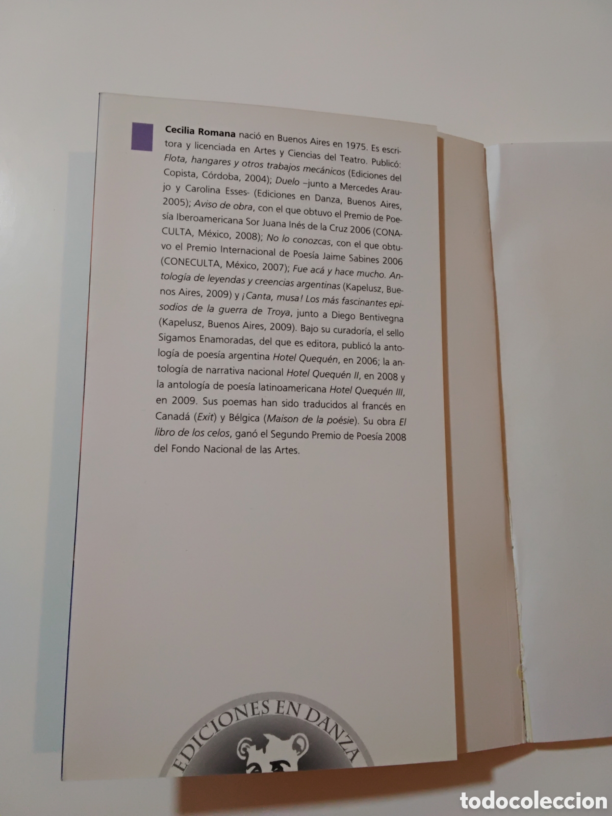 Libros de segunda mano: El libro de los celos &mdash; Cecilia Romana &mdash; Ediciones en Danza, 2009 - Foto 2