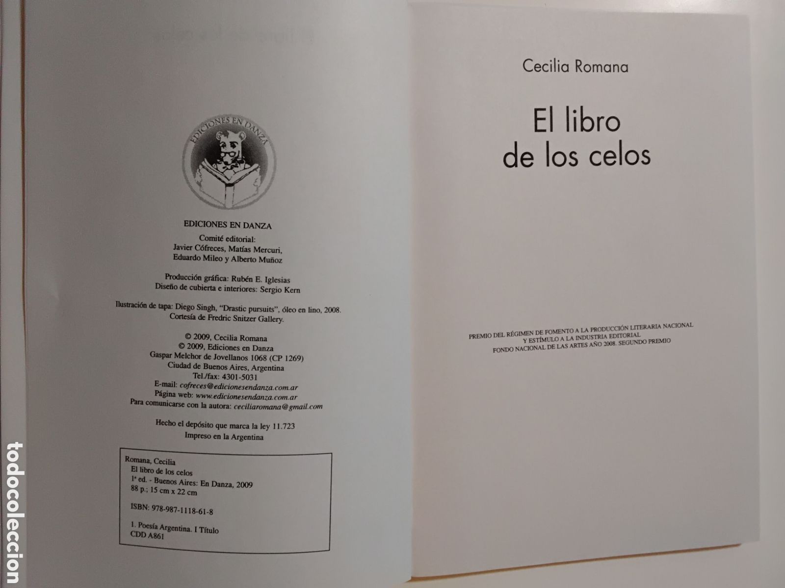 Libros de segunda mano: El libro de los celos &mdash; Cecilia Romana &mdash; Ediciones en Danza, 2009 - Foto 3