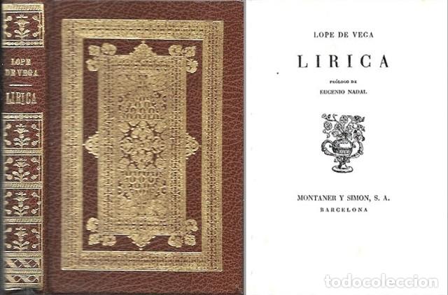 Libros de segunda mano: LIRICA - LOPE DE VEGA - A-PEQUE&Ntilde;O-0442