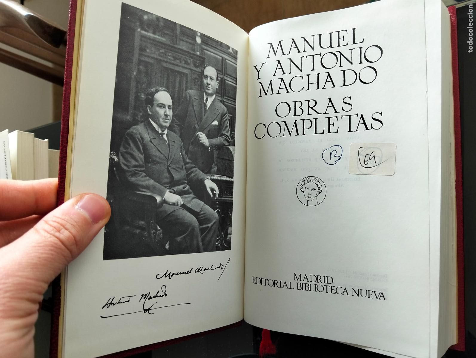 Libros de segunda mano: Literatura. Obras Completas, Manuel y Antonio Machado, 1978 VISITA MI CATALOGO L54