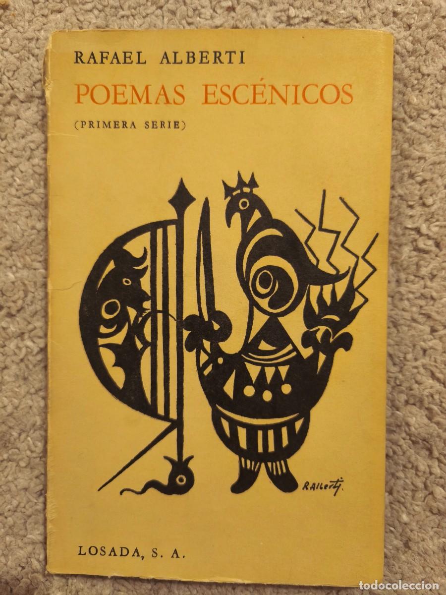 Libros de segunda mano: Poemas esc&eacute;nicos, Rafael Alberti, dedicado con dibujo