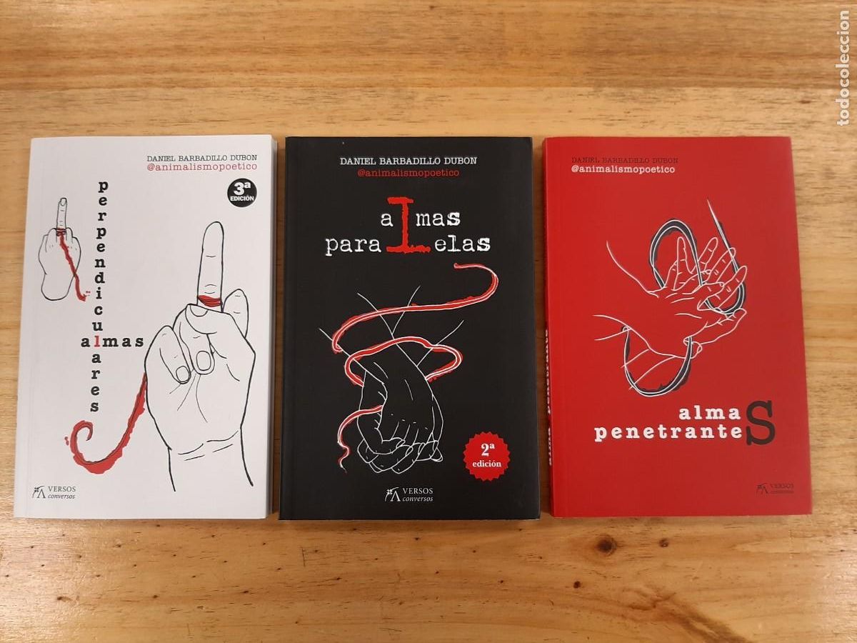 Libros de segunda mano: Almas paralelas, Almas perpendiculares y Almas penetrantes - Barbadillo Dubon - Arcopress, 2019/20