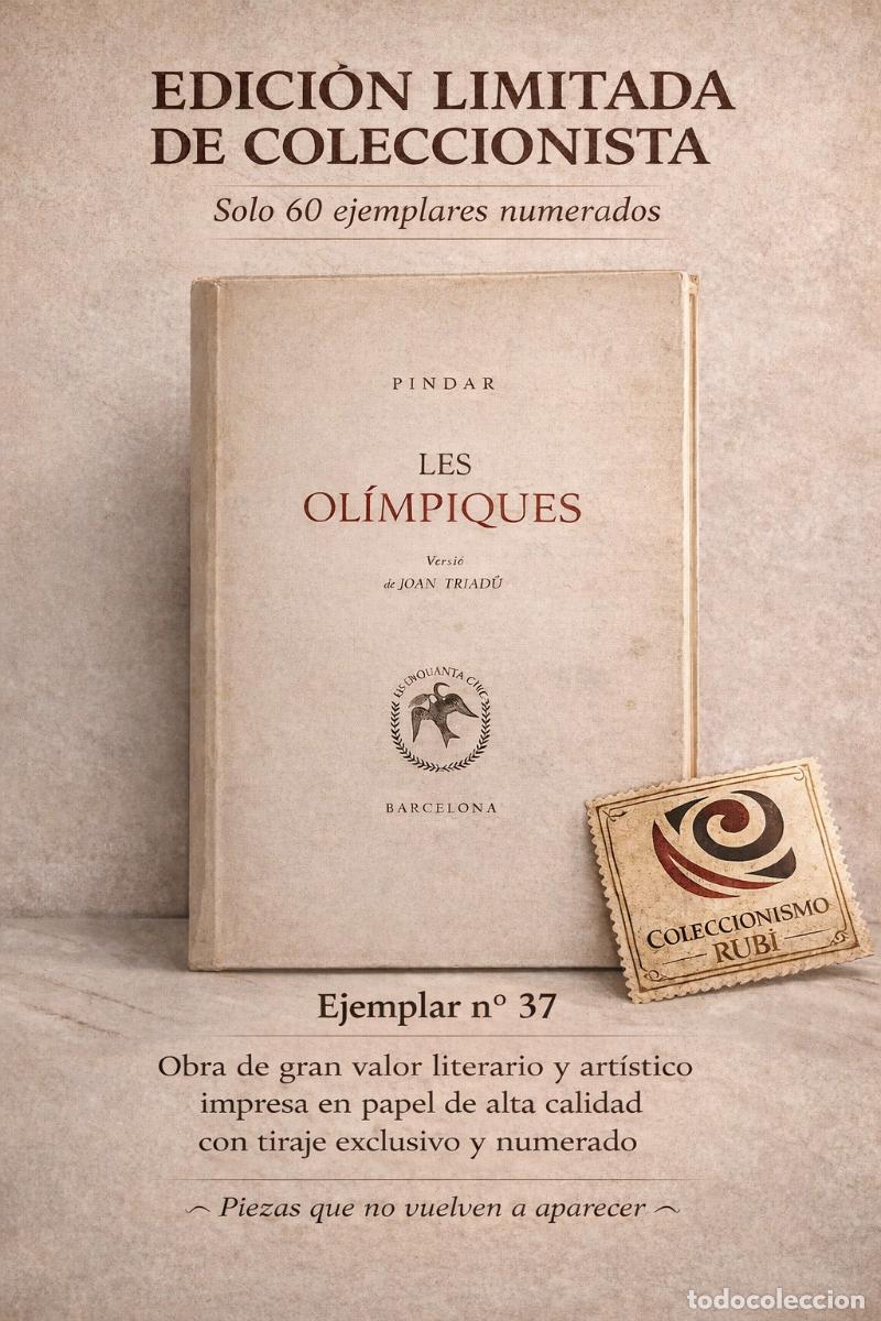 Livros em segunda m&atilde;o: SOLAMENTE 60 EJEMPLARES / 37/60 / LES OL&Iacute;MPIQUES / PINDAR / VERSI&Oacute; DE JOAN TRIAD&Uacute; / BARCELONA-1953