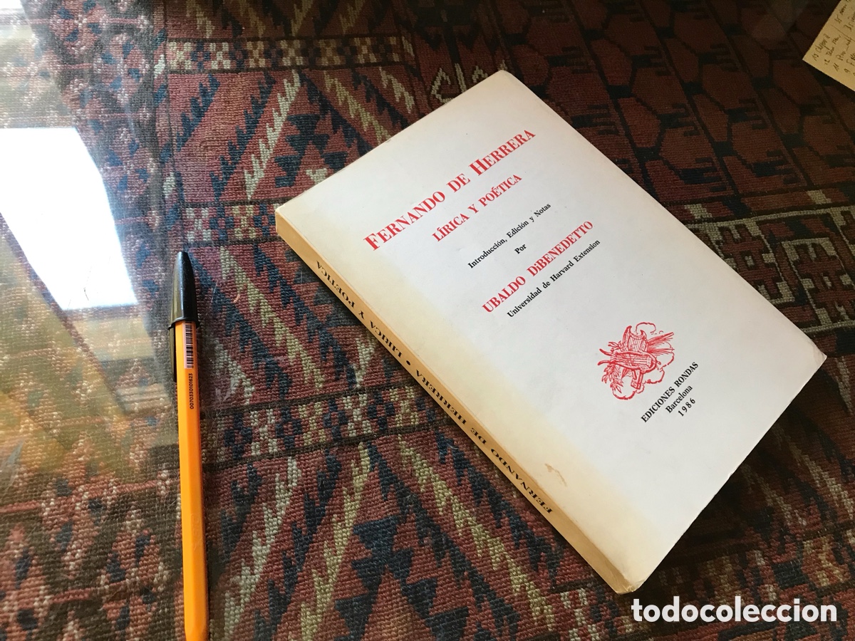 Libros de segunda mano: Fernando de Herrera. L&iacute;rica y po&eacute;tica. Ubaldo diBenedetto. Ediciones Rondas