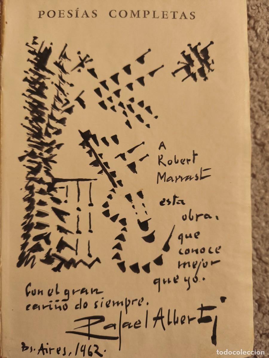 Libros de segunda mano: Rafael Alberti, Poes&iacute;as completas, hermosa dedicatoria en tinta china