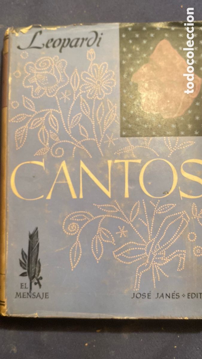 Libros de segunda mano: LEOPARDI: - CANTOS - (JOSE JANES, 1951)