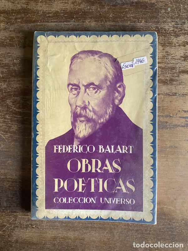 Libros de segunda mano: Obras Poeticas - Balart Federico