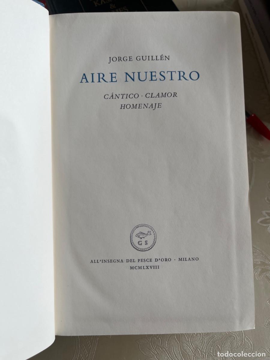 Libros de segunda mano: Guillen, Jorge.- Aire nuestro
