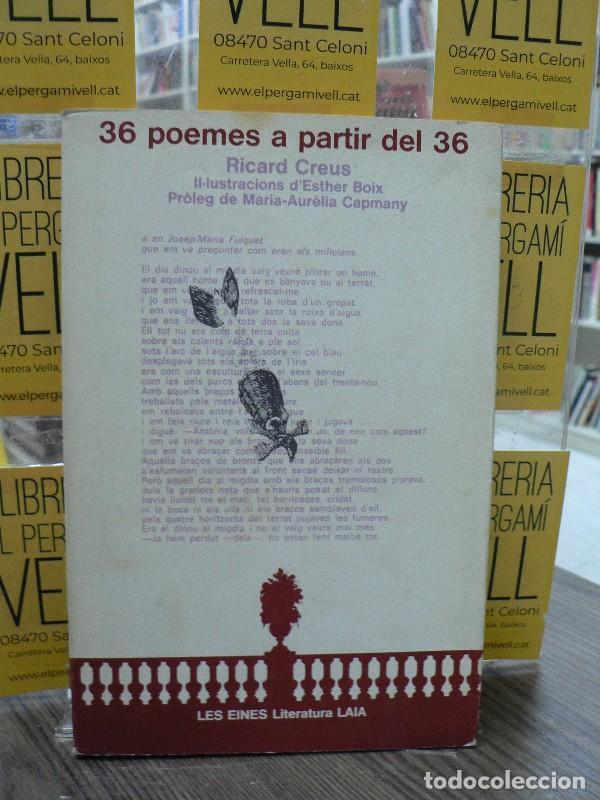 Libros de segunda mano: 36 Poemes a partir del 36 - Creus, Ricard - Editorial Laia