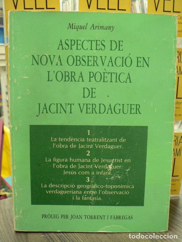 Libros de segunda mano: Aspectes de Nova Observaci&oacute; en l'Obra Poetica de Jacint Verdaguer - Miquel Arimany - Miguel Arimany