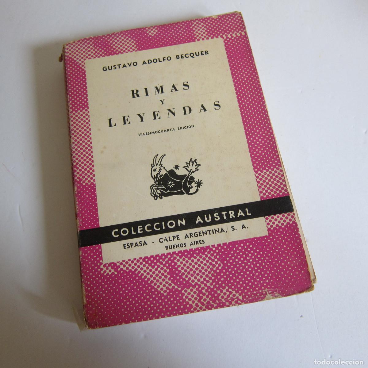 Libros de segunda mano: RIMAS Y LEYENDAS - BECQUER (AUSTRAL) POES&Iacute;A
