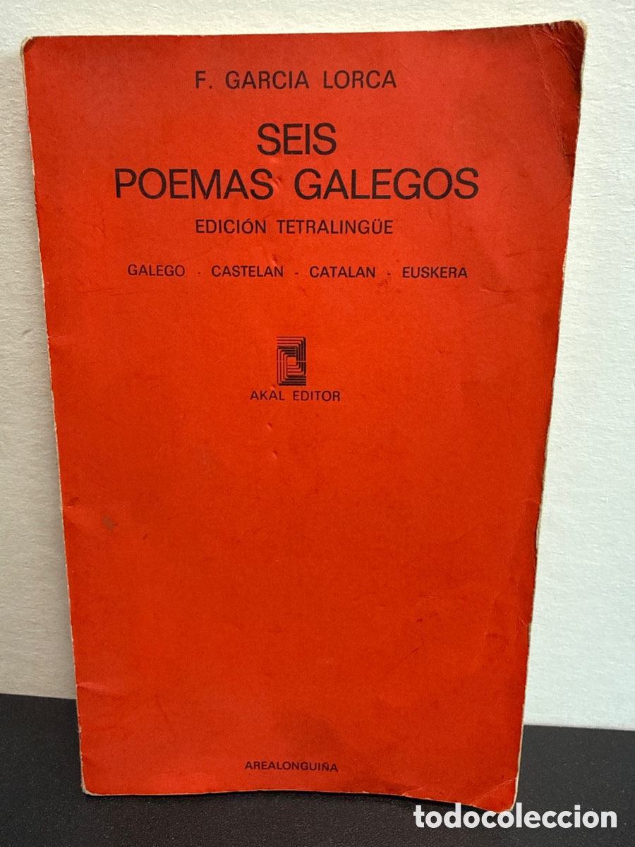 Libros de segunda mano: Federico Garc&iacute;a Lorca - Seis Poemas Gallegos (Edici&oacute;n Tetraling&uuml;e)