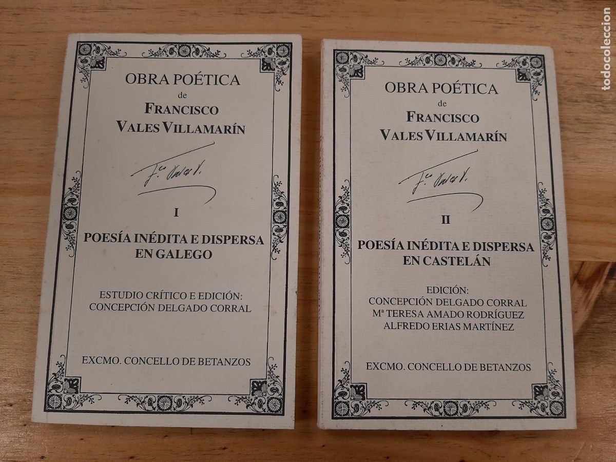 Libros de segunda mano: Obra po&eacute;tica de Francisco Vales Villamar&iacute;n - Ed. Excmo. Concello de Betanzos, 2000