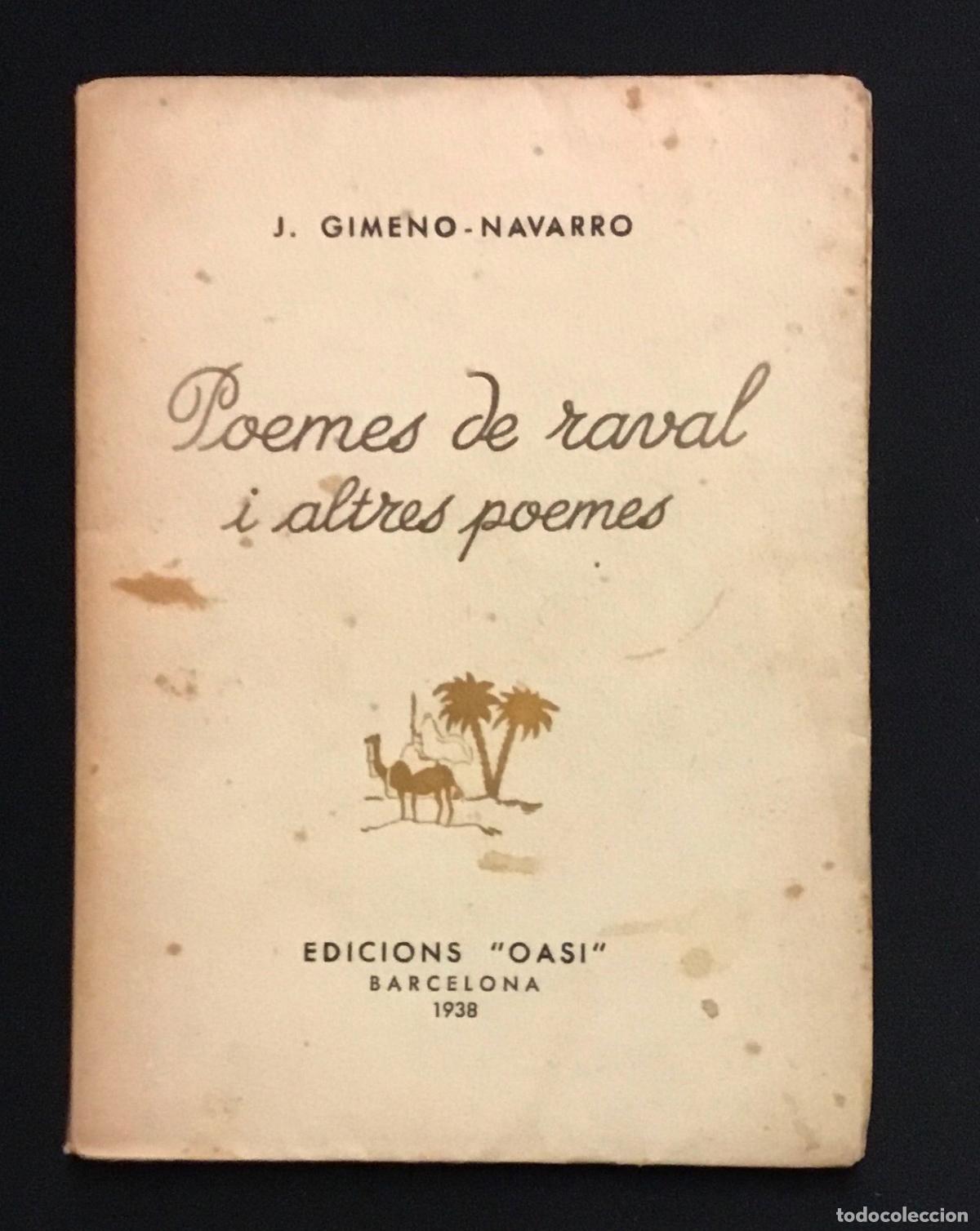 Libros de segunda mano: POEMES DE RAVAL I ALTRES POEMES. - GIMENO-NAVARRO, J.