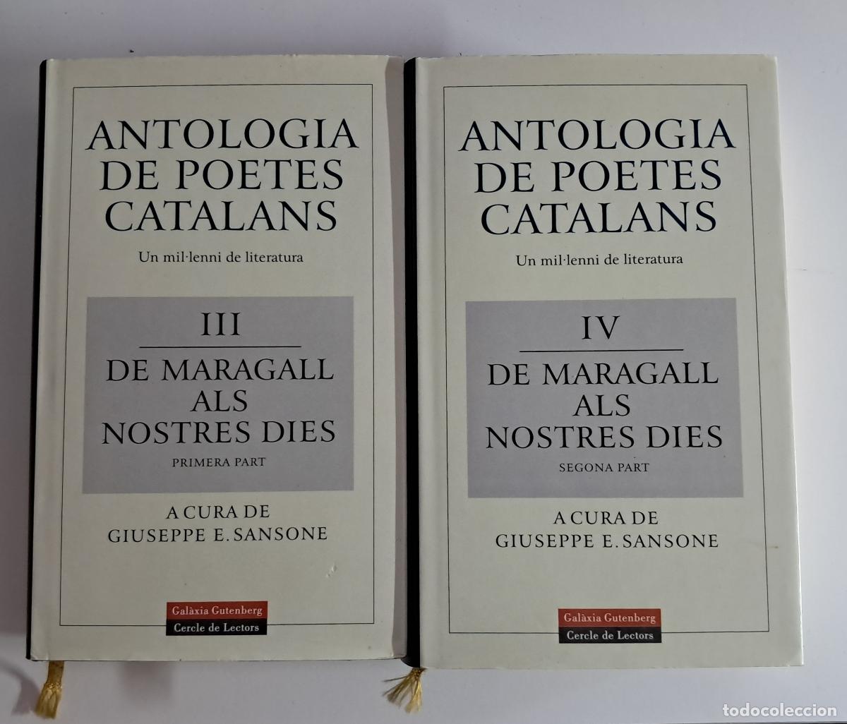 Libros de segunda mano: ANTOLOGIA DE POETES CATALANS. DE MARAGALL ALS NOSTRES DIES. 2 VOL.. Giuseppe E. Sansone. Galaxia Gut