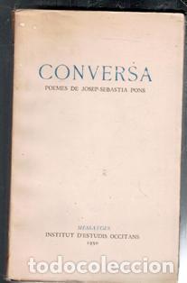 Libros de segunda mano: Conversa. Poemes de Josep-Segastia Pons