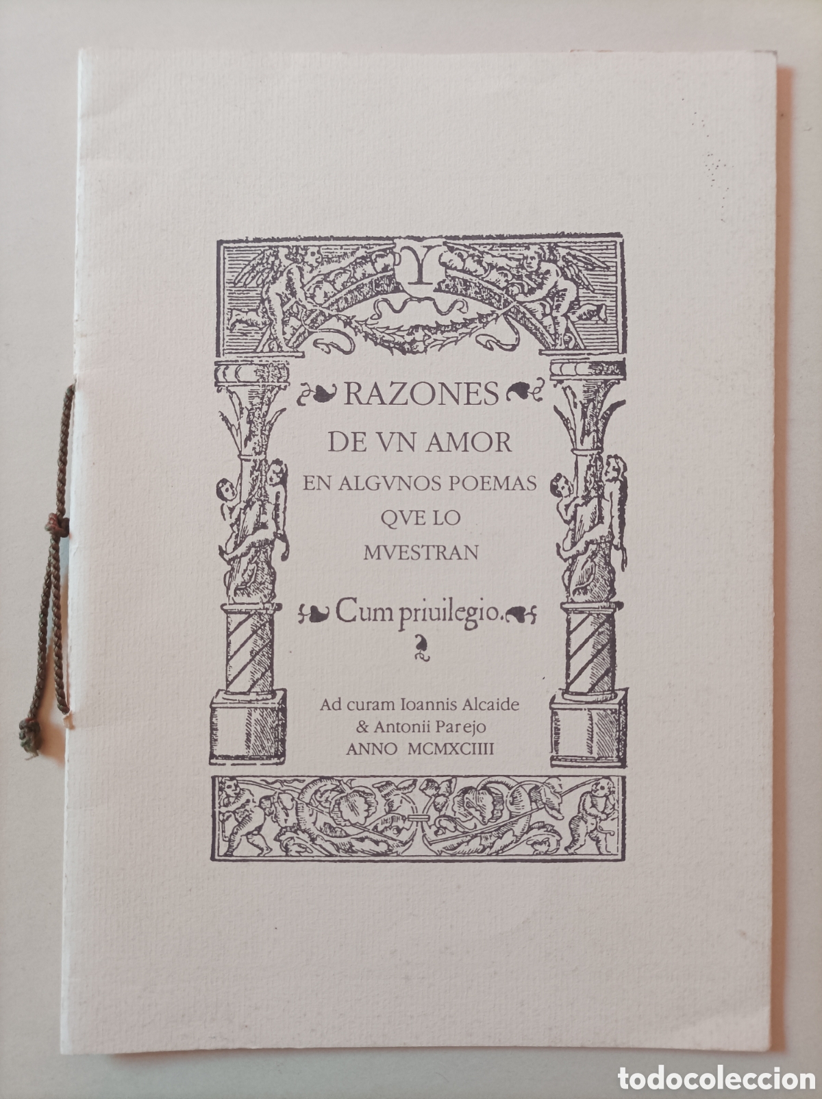 Libros de segunda mano: Razones de un amor en algunos poemas / Jos&eacute; Antonio Mu&ntilde;oz Rojas. Muy raro.