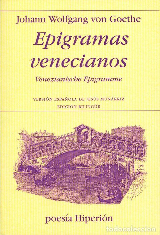 Libros de segunda mano: Epigramas venecianos. - Goethe, Johann Wolfgang.