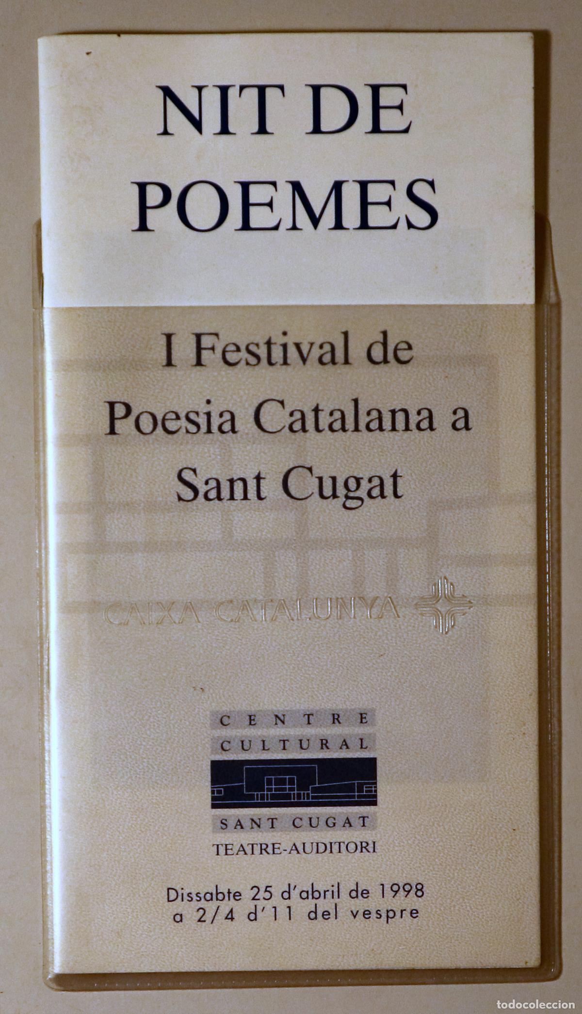 Libros de segunda mano: (Margarit, Joan - Pessarrodona, Marta) - NIT DE POEMES. I Festival de Poesia Catalana a Sant Cugat -