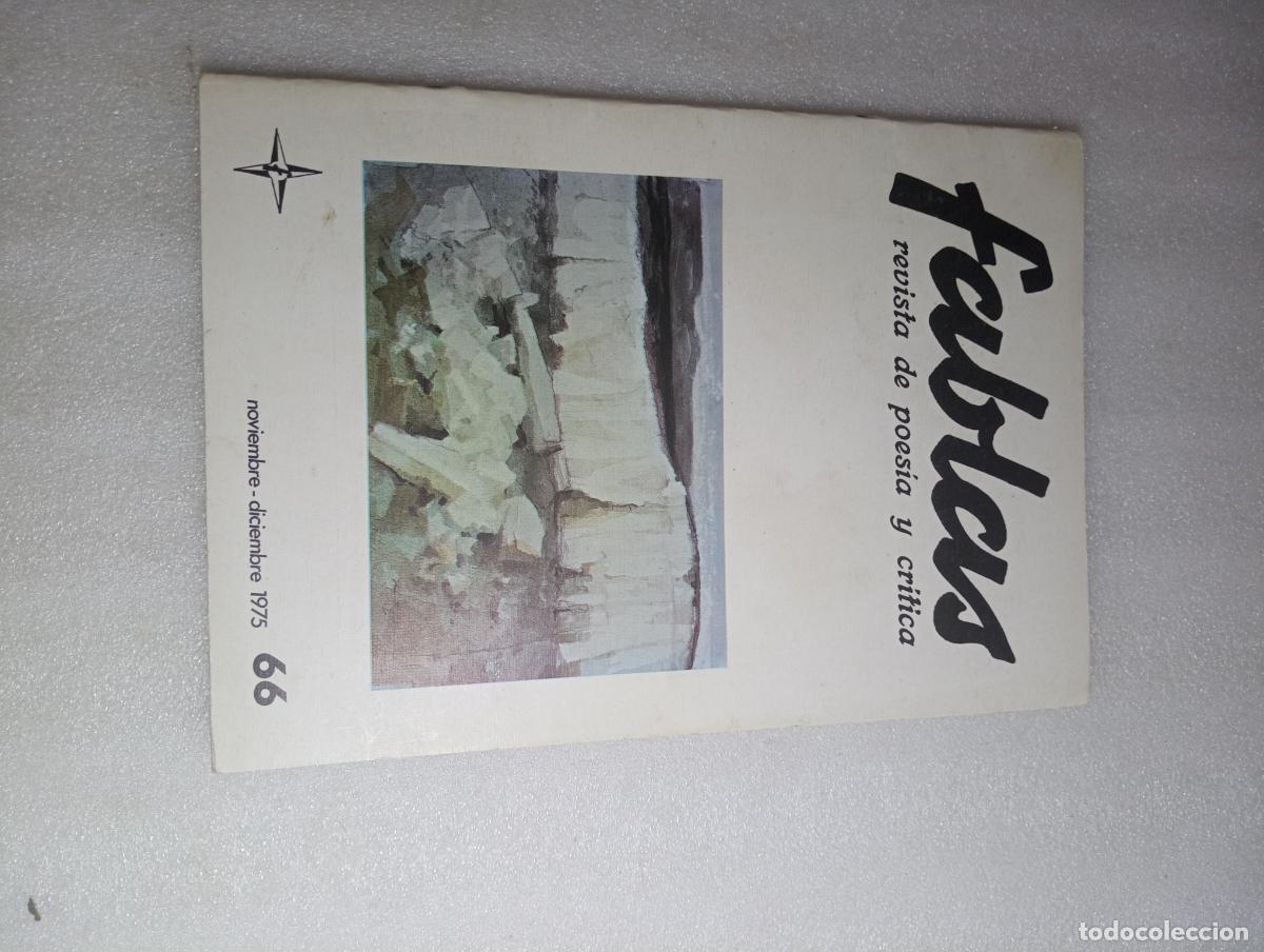 Libros de segunda mano: FABLAS REVISTA DE POES&Iacute;A Y CR&Iacute;TICA N&ordm; 66 (NOVIEMBRE-DICIEMBRE 1975)
