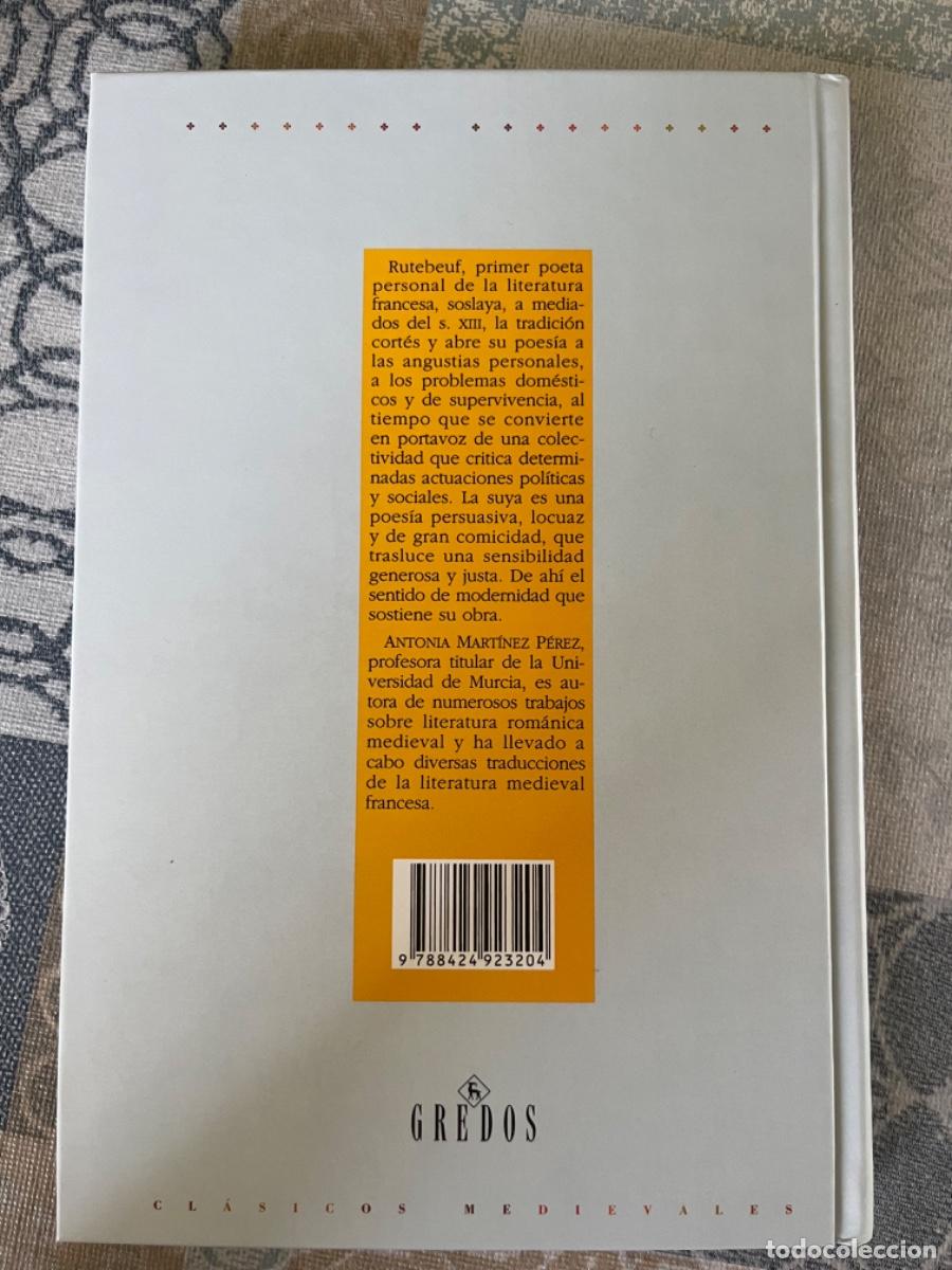 Libros de segunda mano: Rutebeuf.- Poemas (ed. Gredos) - Foto 2