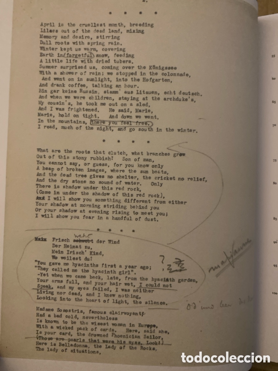 Libros de segunda mano: THE WASTE LAND a facsimile & transcript - Foto 7