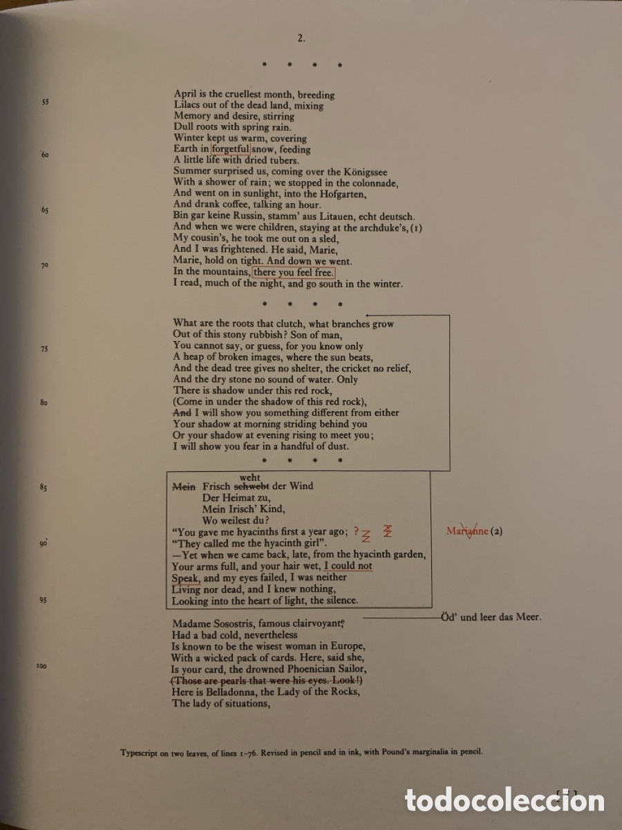 Libros de segunda mano: THE WASTE LAND a facsimile & transcript - Foto 8