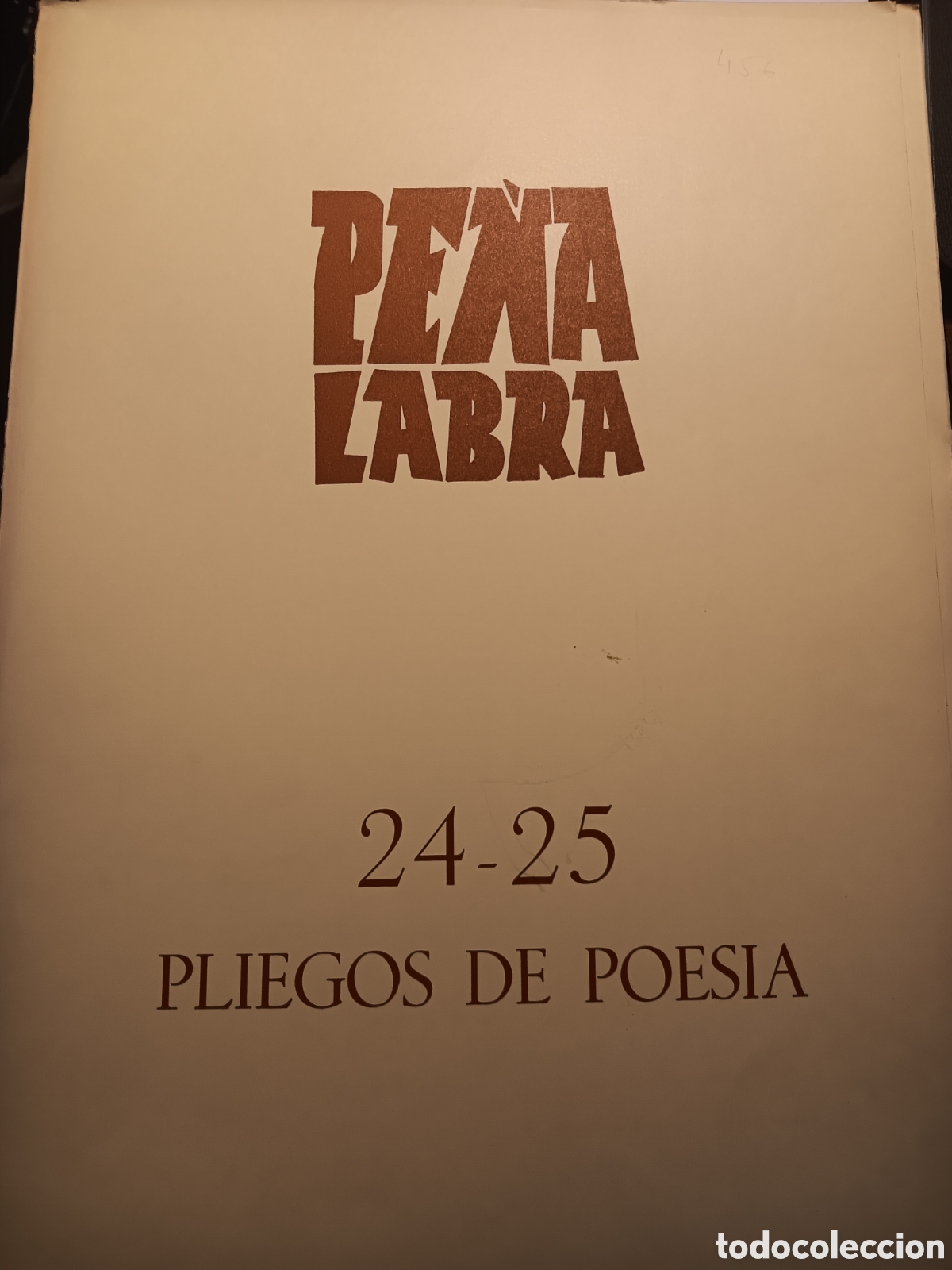 Libros de segunda mano: PE&Ntilde;A LABRA PLIEGOS DE POESIA 24-25 POETAS DEL 27