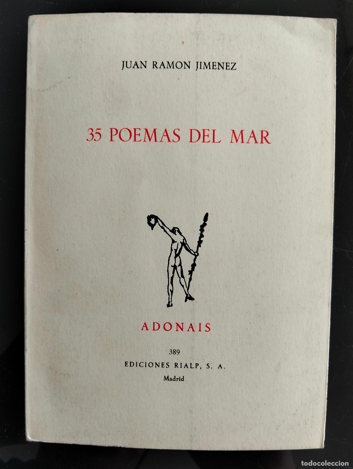 Libros de segunda mano: Literatura. 35 Poemas del Mar, Juan Ramon Jimenez, ed. Rialp, Adonais, 1981 VISITA MI CATALOGO L55