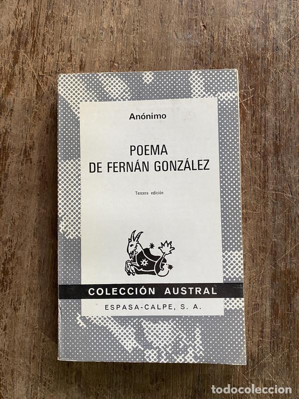 Livros em segunda m&atilde;o: Poema de Fernan Gonzalez - Anonimo