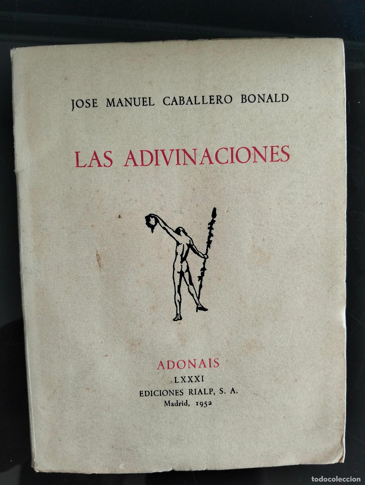 Libros de segunda mano: Raro. Poesia. Las Adivinaciones, Caballero Bonald, col. Adonais, 1952 VISITA MI CATALOGO L55