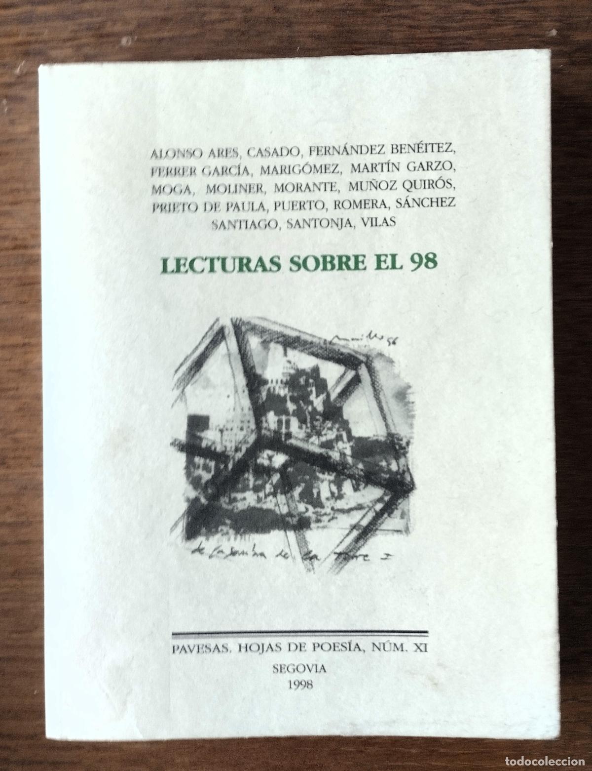 Libros de segunda mano: Lecturas sobre el 98. Pavesas. Hojas de poes&iacute;a, 11, Segovia, 1998,