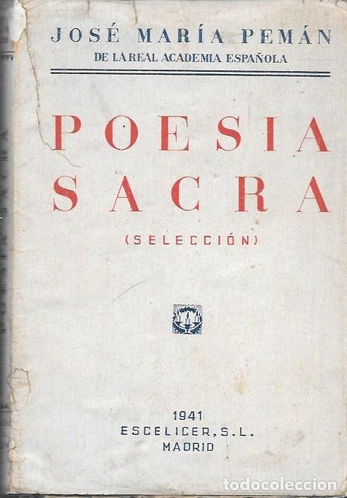 Second hand books: POESIA SACRA (SELECCI&Oacute;N) - PEM&Aacute;N,JOS&Eacute; MAR&Iacute;A - A-PEMAN-162