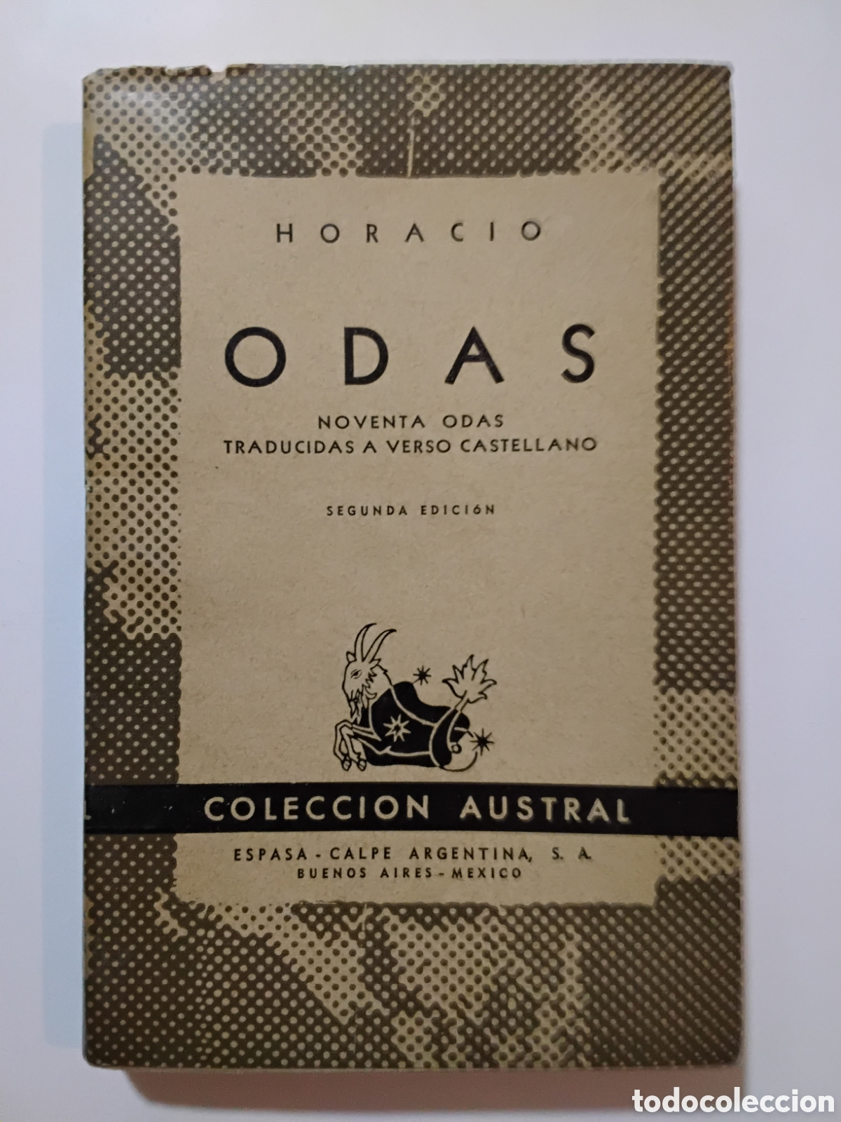 Libros de segunda mano: Horacio&ndash; Odas &mdash; Espasa-Calpe Argentina, 1947
