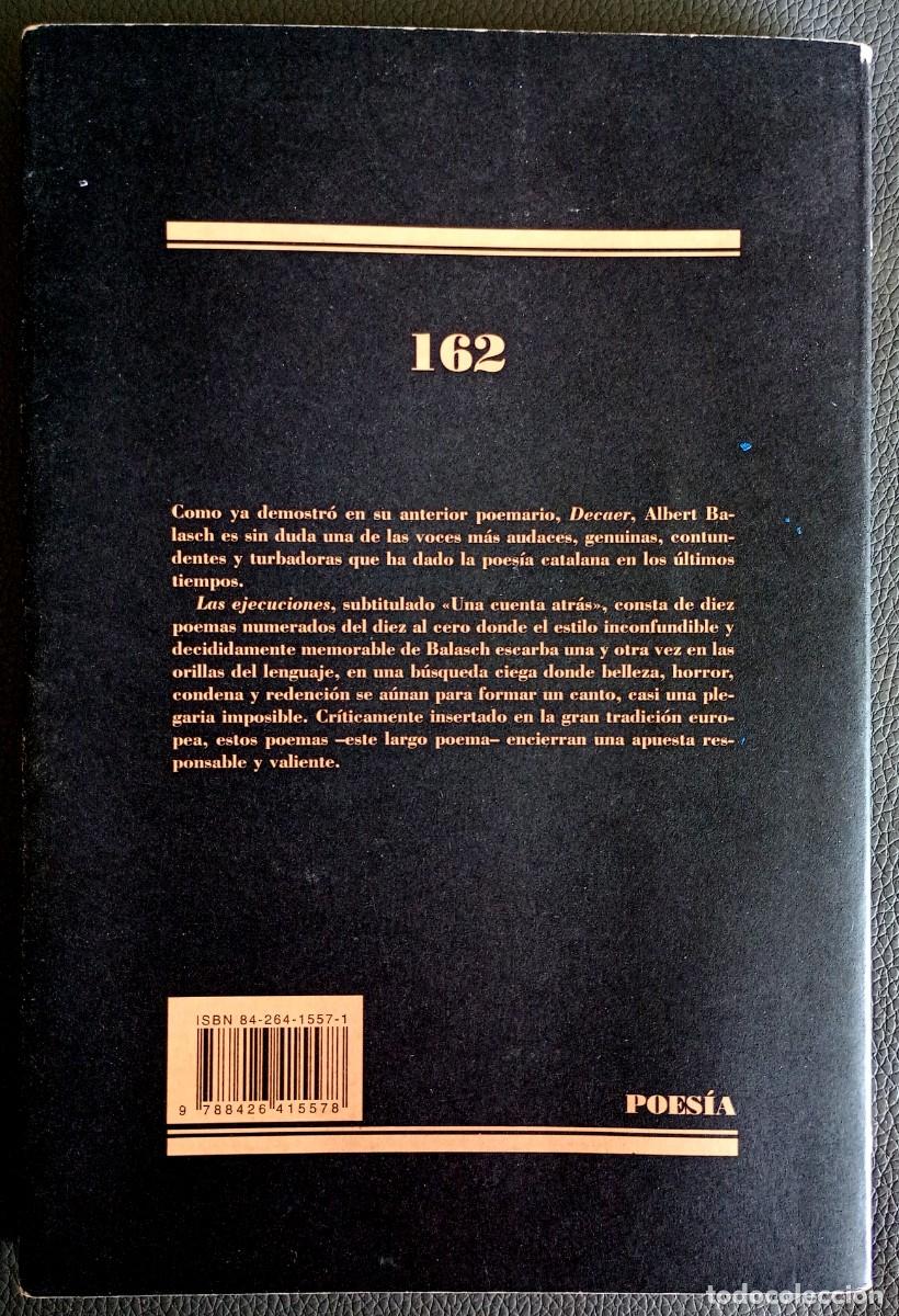 Libros de segunda mano: Albert Balasch . Las ejecuciones / Les execucions . Lumen - Foto 2