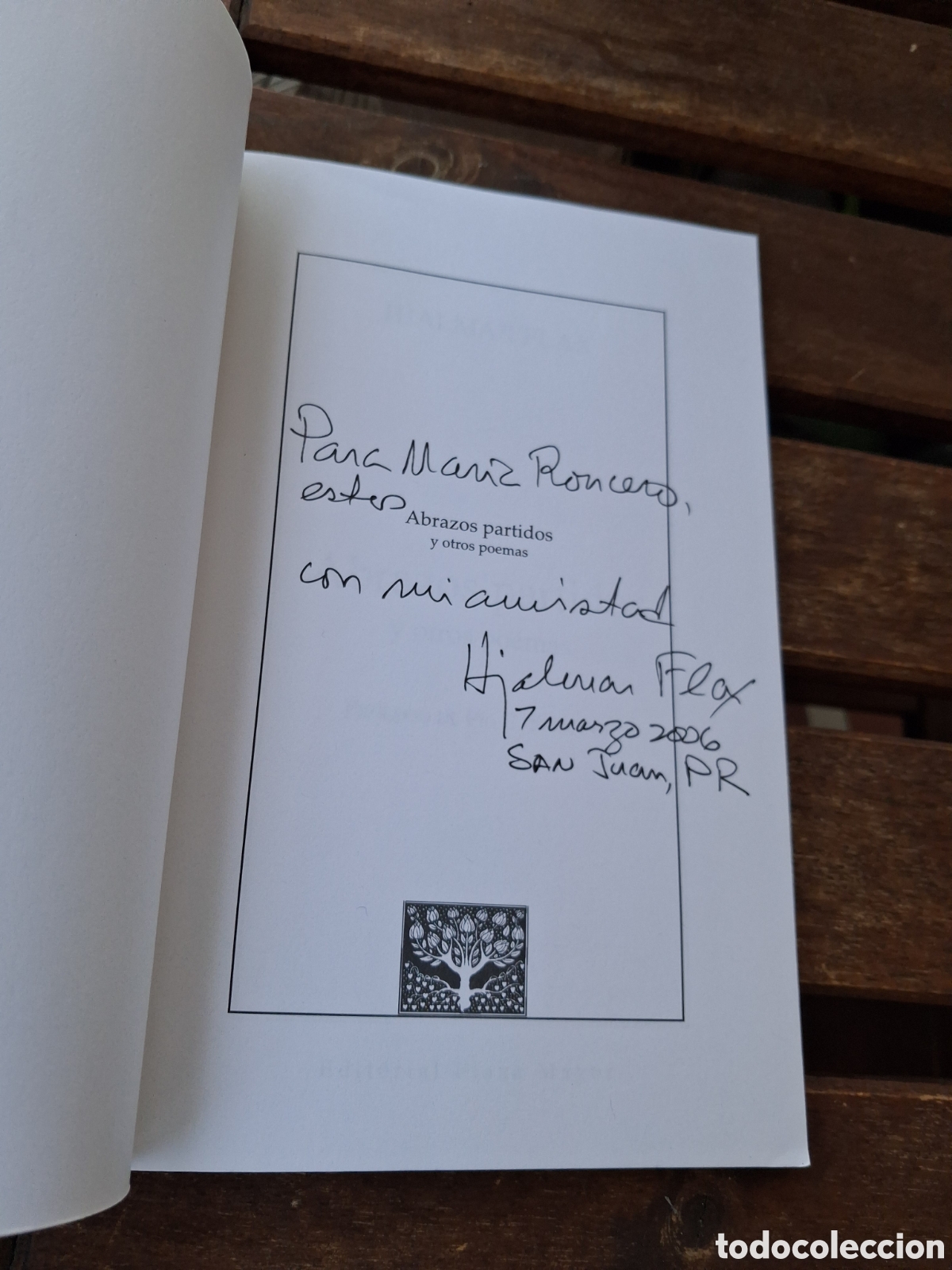 Libros de segunda mano: Abrazos partidos y otros poemas, Hjalmar Flax (ejemplar dedicado por el autor)