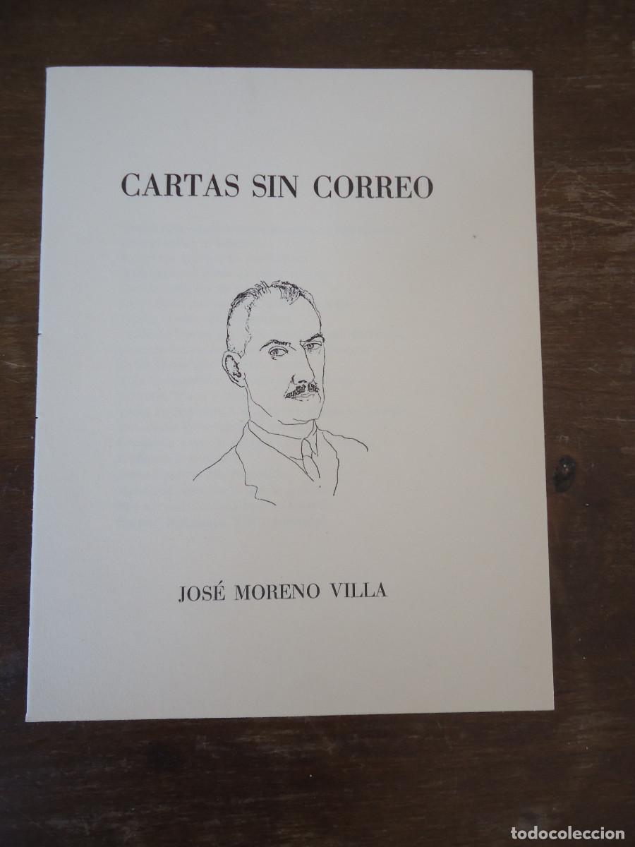 Libros de segunda mano: Cartas sin correo. Jos&eacute; Moreno Villa.