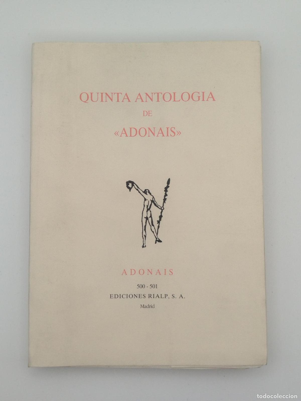 Libros de segunda mano: Quinta antolog&iacute;a de Adon&aacute;is - Aa.vv