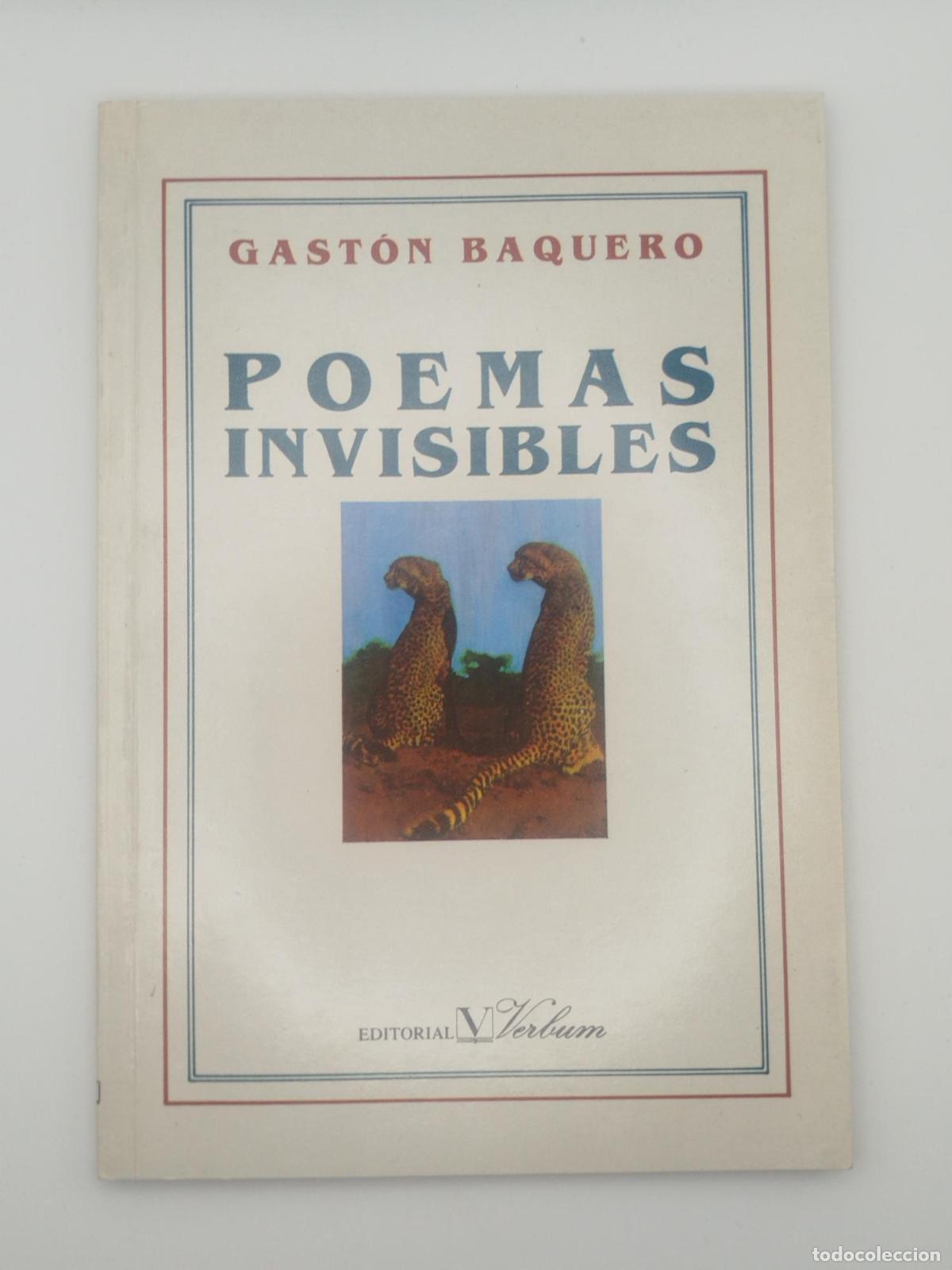 Libros de segunda mano: Poemas invisibles - Gast&oacute;n Baquero