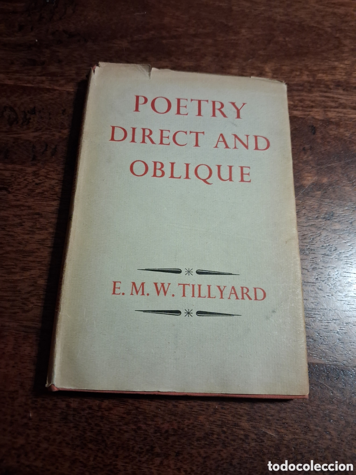Libros de segunda mano: Poetry Direct and Oblique, E M W Tillyard